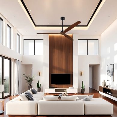 מאוורר תקרה מעץ מלא DENVER שחור/עץ כהה 80 אינץ' של המותג ווסטינגהאוס