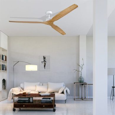 מאוורר תקרה מעץ מלא DENVER לבן/עץ טבעי 80 אינץ' של המותג ווסטינגהאוס