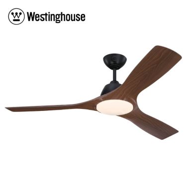 מאוורר תקרה לפרגולה ווסטינגהאוס ג'סיקה בצבע שחור/עץ מהגוני עם תאורה 28W כולל דימר