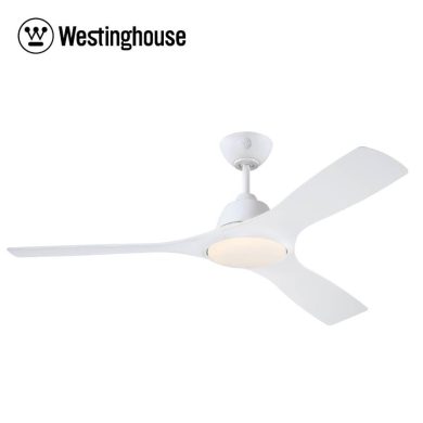 מאוורר תקרה לפרגולה ווסטינגהאוס ג'סיקה בצבע לבן עם גוף תאורה 28W כולל דימר