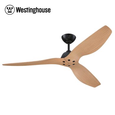 מאוורר תקרה מוגן מים AQUA לפרגולה בצבע שחור/עץ