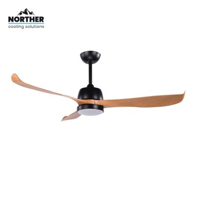מאוורר תקרה נורטר אטלנטה 56 אינץ' בצבע שחור/עץ