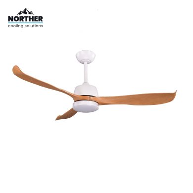 מאוורר תקרה נורטר אטלנטה 56 אינץ' בצבע לבן/עץ
