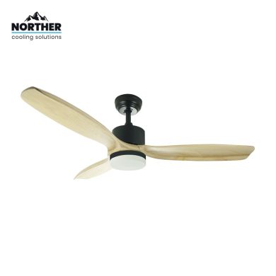 מאוורר תקרה נורטר סוואן 42 אינץ' בצבע שחור/עץ