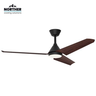 מאוורר תקרה TANGO לפרגולה כנפיים בצבע עץ כהה