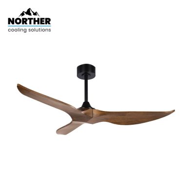 מאוורר תקרה מעץ אמיתי טבעי ללא תאורה TRINITY