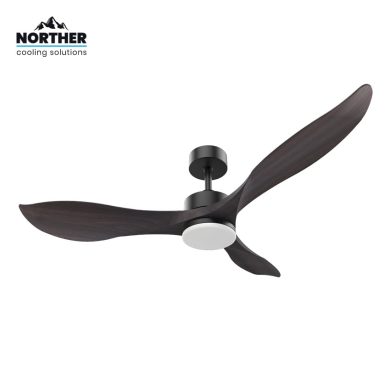 מאוורר תקרה נורטר ויטה 53 אינץ' בצבע עץ כהה