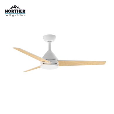 מאוורר תקרה 48" YOUNG בצבע לבן/עץ טבעי