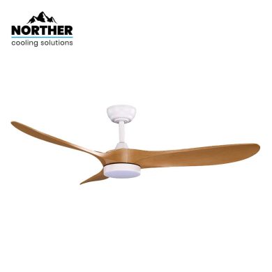 מאוורר תקרה 52" YORK בצבע לבן/עץ